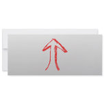 Arrow Pointing Up. Red and Gray. Personalized Announcements