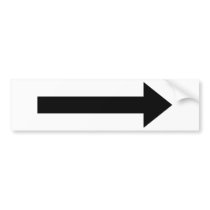 arrow right icon bumper sticker