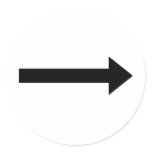 arrow right icon round sticker