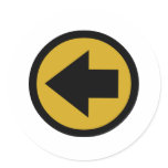 Arrow Round Stickers