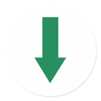 Arrow Round Sticker