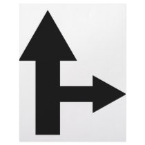 arrow straight and right icon letterhead