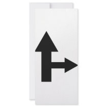 arrow straight and right icon rack cards