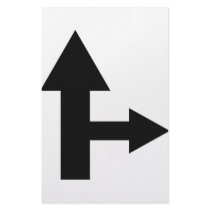 arrow straight and right icon stationery