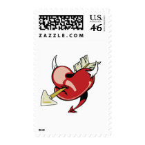 Arrow Through Devil Heart postage