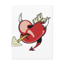 Arrow Through Devil Heart postcards by doonidesigns Arrow Through Devil Heart postcards