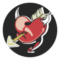 Arrow Through Devil Heart stickers by doonidesigns Arrow Through Devil Heart stickers