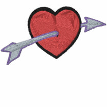 Arrow Through Heart embroidered shirts