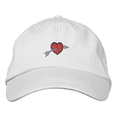 Arrow Through Heart Hat Embroidered Hat by silly_strings