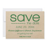 Arrow Typography Save the Date Announcement, Green