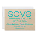 Arrow Typography Save the Date, Aqua Custom Announcements