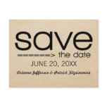 Arrow Typography Save the Date Postcard, Black