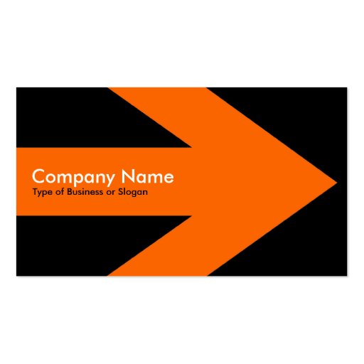 Arrow v3 (Orange) - Black Business Card (front side)