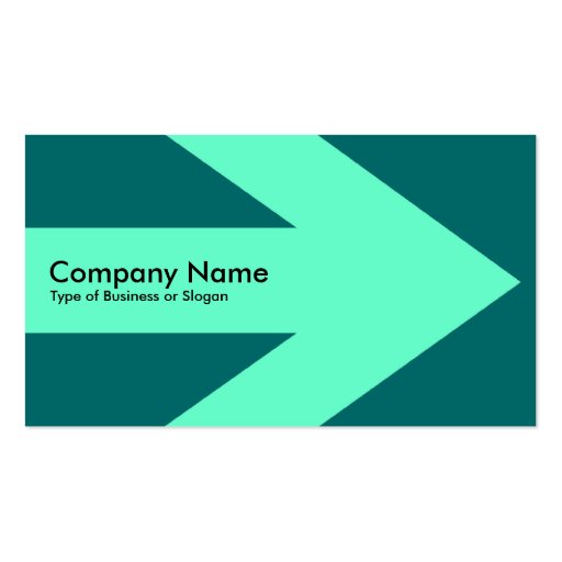 Arrow v3 (Turquoise) - Green 006666 Business Card Templates