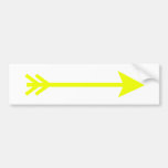 Arrow Yellow Straight The MUSEUM Zazzle Bumper Stickers