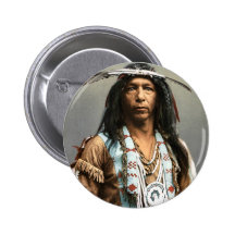 Arrowmaker - An Ojibwa Brave1903 Pinback Button