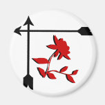 Arrows And Flower Refrigerator Magnets