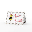 Arrr!Bee Bumble Bee Baby Shower Invitation cards by bugspot Arrr!Bee Bumble Bee Baby Shower Invitation cards