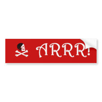 ARRR! Red bumper stickers by bumper2bumper ARRR! Red bumper stickers