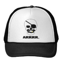 ARRRR! Pirate Skull Mesh Hat