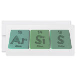 Arsis-Ar-Si-S-Argon-Silicon-Sulfur Rack Card