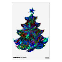 ART101 Blue Sparkle : Christmas Tree Xmas Room Decals