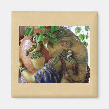 ART101 Ganesha with Holy Water KALASHA Fridge Magnet