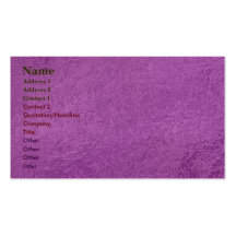 Art101 Rich SatinSilk Glowing Look PURPLE Business Card