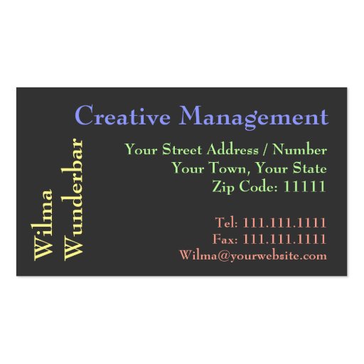 Art and Inspiration Business Card for Creative Pro (back side)