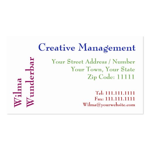 Art and Inspiration Business Card for Creative Pro (back side)