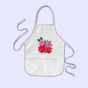 Kunst-Schutzblech: Tropische Hibiscus-Blumen. Kind schürzen