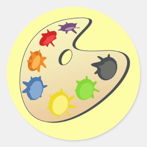 Art artist paint palette sticker sheet Zazzle