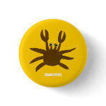 Art Badge Button: John Dyer Crazy Beach Crab