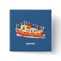 Art Badge Button: John Dyer Ferry by johndyergallery Art Badge Button: John Dyer Ferry