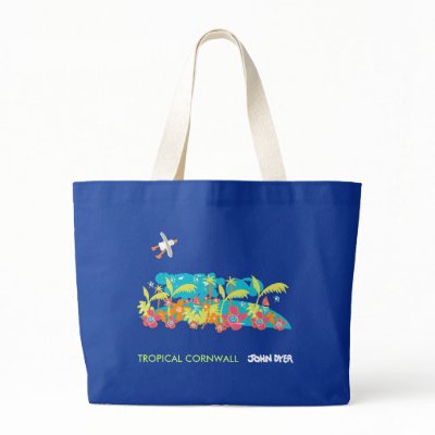 Art Bag: John Dyer Tropical Cornwall. Blue Eco Bag by johndyergallery