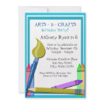 Art Birthday Party Custom Invites