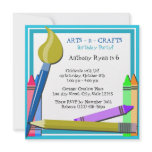 Art Birthday Party Custom Invitations