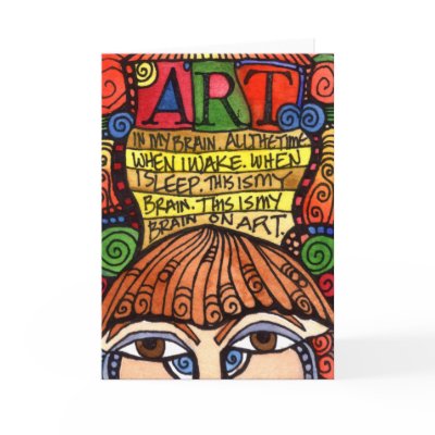 ART BRAIN Greeting Card by lunagraphica
