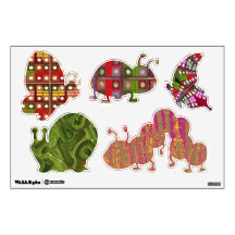 ART Butterfly LadyBug Honey Bee Snail Caterpiller Room Graphic