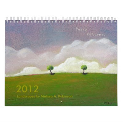 Art calendar for 2012 colorful landscape paintings by flyinggirl