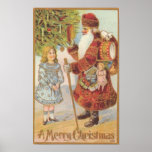 ART CANVAS AUTHENTIC 1800s CHRISTMAS ART REPRO Posters
