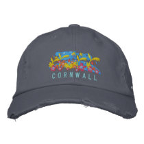 Art Cap: Cornwall John Dyer Design embroidered hats by johndyergallery Art Cap: Cornwall John Dyer Design embroidered hats