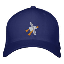 Art Cap: Embroidered Cornish Seagull Cap embroidered hats