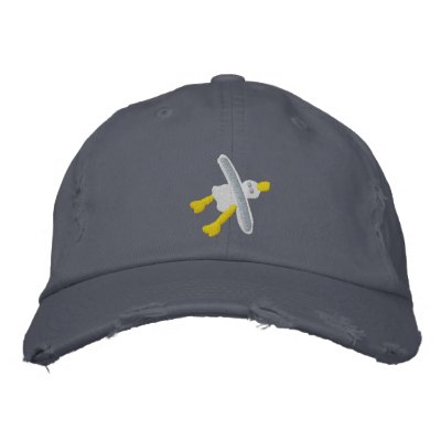 Art Cap: Scruffy Seagull Design Baseball Cap by johndyergallery