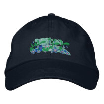 Art Cap: Tropical Moonlight - Twinkle embroidered hats by johndyergallery Art Cap: Tropical Moonlight - Twinkle embroidered hats