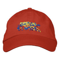 Art Cap: Tropical Morning embroidered hats by johndyergallery Art Cap: Tropical Morning embroidered hats