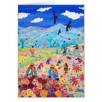 Art Card: Andean Potato Pickers, Amaru, Peru by johndyergallery Art Card: Andean Potato Pickers, Amaru, Peru