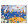 Art Card: Beachy Treats. Sunbathers and Sailing