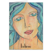 Art Card Blue Hair by klaart Art Card Blue Hair