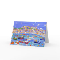 Tarjeta del arte: Barcos en el puerto, St Ives Cor tarjetas by johndyergallery Tarjeta del arte: Barcos en el puerto, St Ives Cor tarjetas
